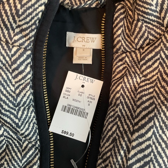 J Crew Herringbone Quilted Puffer Vest Sz S New - Picture 3 of 4